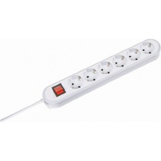 Pikendusjuhe Quattro, 6x 2P+E Schuko 3600W 16A 250VAC, lüliti, 2m kaabel 3x 1.5mm²